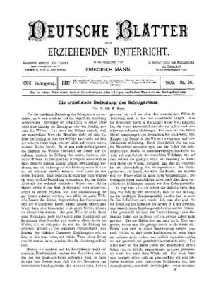 Die erziehende Bedeutung des Schulgartens