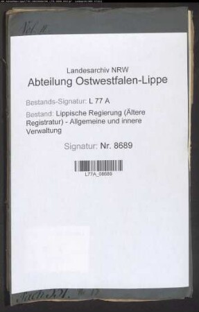 Wege-(Chaussee-)gelderhebung zu Alverdissen, Bd. 2