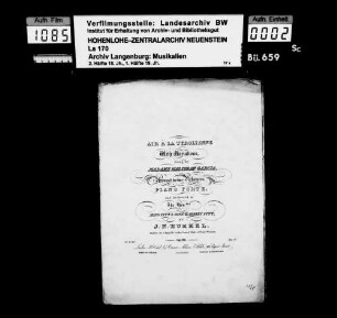 Johann Nepomuk Hummel (1778-1837): Air à la Tyrolienne / with Variations / ... by / J.N. Hummel ... / Op. 118 London, Published by Cramer, Addison & Beale