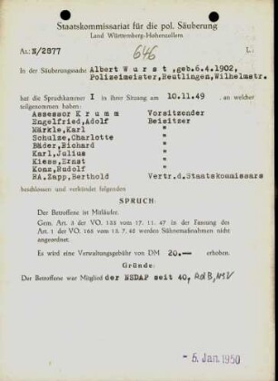 Wurst, Albert