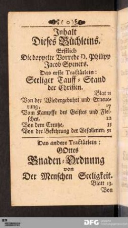 Inhalt Dieses Büchleins.