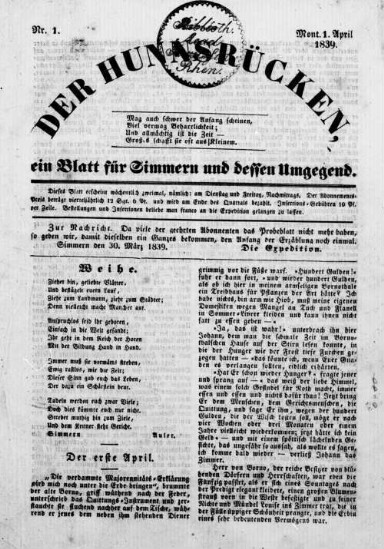 Titelseite einer Zeitung