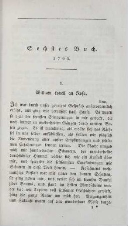 Sechstes Buch. 1795