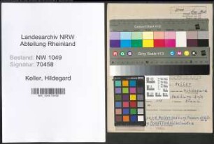 Entnazifizierung Hildegard Keller , geb. 05.07.1911 (Verkaeuferin)