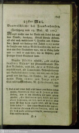23ster Mai. Bauernschlacht bei Frankenhausen ...