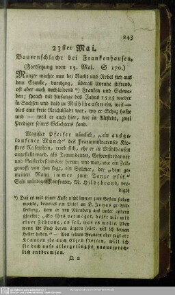 23ster Mai. Bauernschlacht bei Frankenhausen ...
