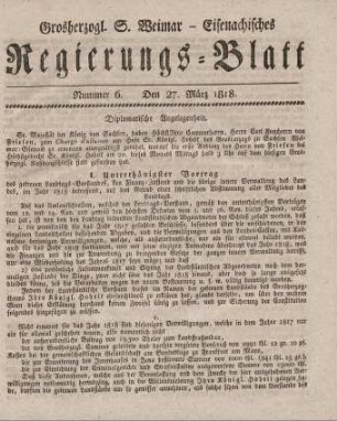 Nr. 6 : 27. März 1818