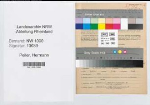 Entnazifizierung Hermann Peiler, geb. 02.02.1890 (Buerovorsteher)