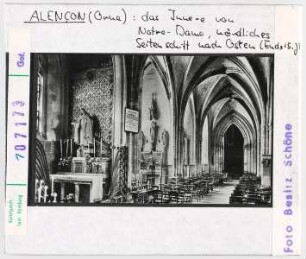 Alençon: Notre Dame, Inneres, nördliches Seitenschiff nach Osten