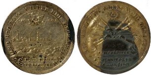 Fürstenhäuser, Kgl. Linie, König Friedrich IV. (1699 - 1730):Medaille auf die Kapitulation von Oldensworth am 16. Mai 1713