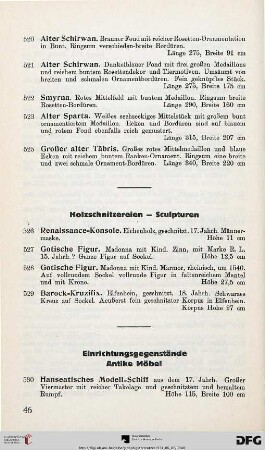 Holzschnitzereien – Sculpturen (Nr. 526-529)