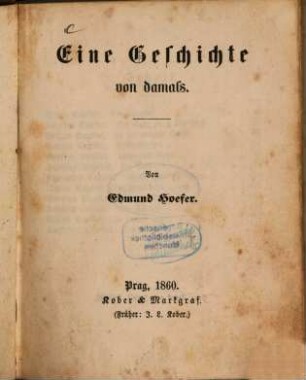 Eine Geschichte von damals