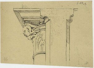 Palast des Grafen S. Vicente zu Lissabon, Kapitell mit Puttenkopf