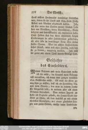 Geschichte des Einsiedlers.