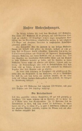 Unsere Untersuchungen