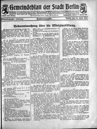 Sonderausgabe, 30. April 1924