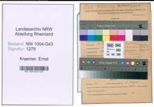 Entnazifizierung Ernst Kraemer , geb. 31.01.1913 (Kaufm.Angestellter)