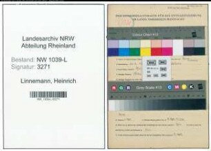 Entnazifizierung Heinrich Linnemann , geb. 24.08.1892 (Lehrer)