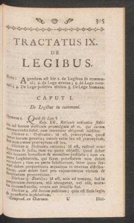 Tractatus IX. De Legibus.