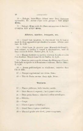 Albâtre, marbre, fresques, etc.