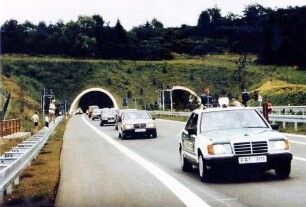 Verkehrsfreigabe des Streckenabschnitts am 30.06.1988 Westportal des Hohentwieltunnels