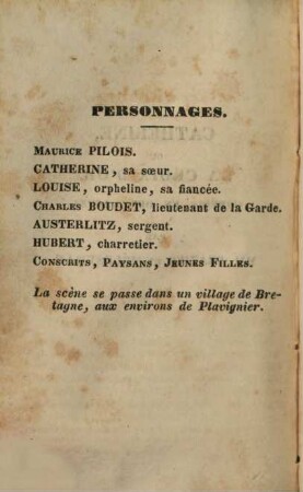Cathérine, ou la croix d'or : comédie en deux actes