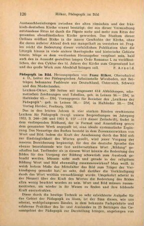 120-121 [Rezension] Pädagogik im Bild