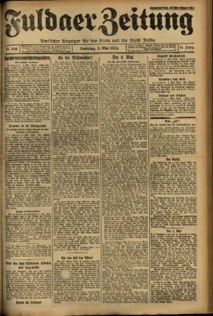 Ausgabe vom Samstag, den 03. Mai 1924.