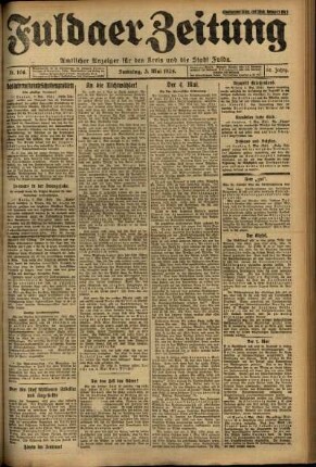 Ausgabe vom Samstag, den 03. Mai 1924.