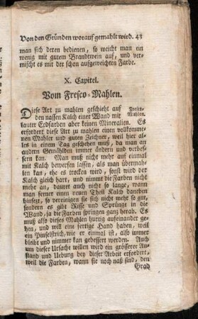 X. Capitel. Vom Fresco-Mahlen.