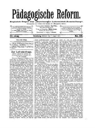 Zur Lehrplanfrage : (Schluß folgt)