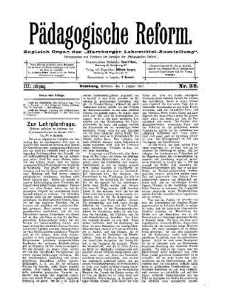 Zur Lehrplanfrage : (Schluß folgt)