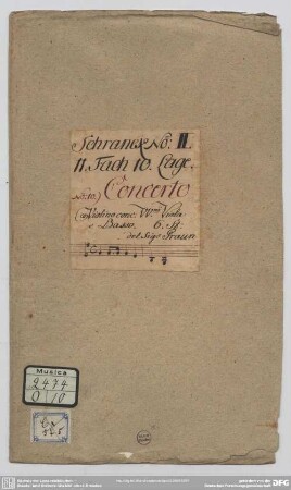 Concertos - Mus.2474-O-10 : vl, strings, bc - G; GraunWV Cv:XIII:133