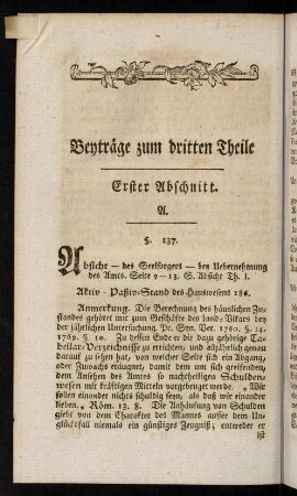 314-334, Erster Abschnitt; Zweyter Abschnitt