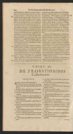 Caput XX. De Probationibus Collectarum.