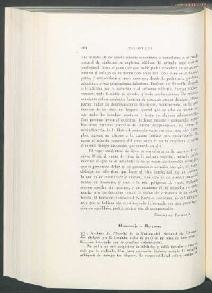 Homenaje a Bergson