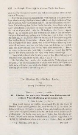 426-436 Die ältesten Davidischen Lieder : vierter Artikel