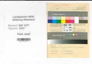 Entnazifizierung Josef Pauli , geb. 09.09.1904 (Polizist)