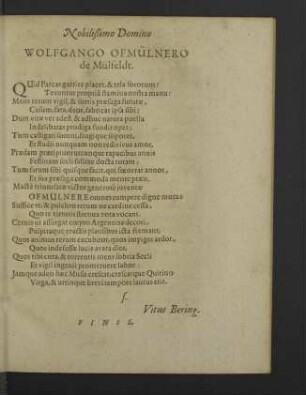 Wolfgango Ofmülnero de Mülfeldt.