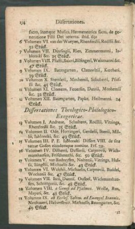 Dissertationes Theologico-Philologico-Exegeticae