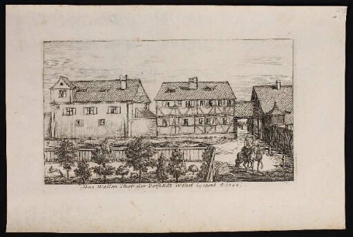 Was Wollen Thor der Vorstadt Wehrt bej Nürnb. Ao. 1708. - Nürnberg-Wöhrd, Stadttor