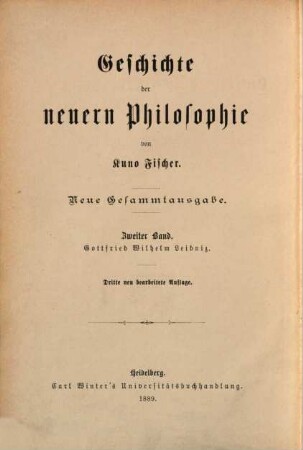 Geschichte der neueren Philosophie. 2