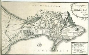 WHK 12 Spanischer Sukzessionskrieg 1701-1713 bis zum Frieden von Rastatt: Plan der Stadt Gibraltar, 1704