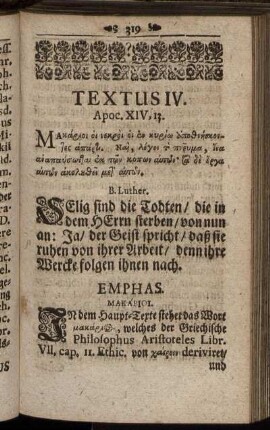 Textus IV. Apoc. XIV, 13