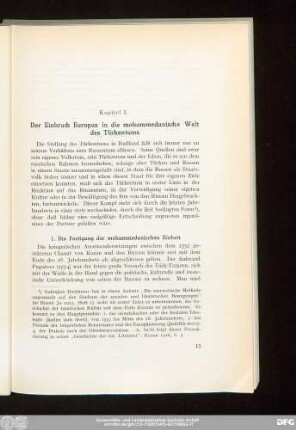 1. Die Festigung der mohammedanischen Einheit