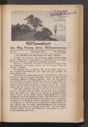 Nr. 11. November 1914