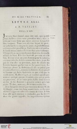 (Lettre XXXI - XL)