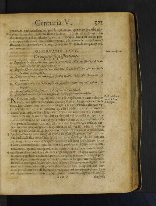 Observatio XXXV. De duplici sequestratione.