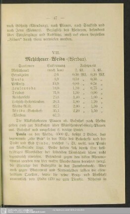 VII. Mehltheuer - Weida- (Werdau)