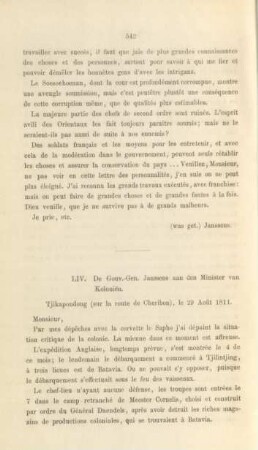 LIV. De Gouv.-Gen. Janssens ... 29 Août 1811
